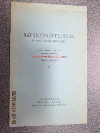 Båtsmansättlingar (Ekman från Åboland) - Genealogiska tabeller sammanställda av Arne Ekman