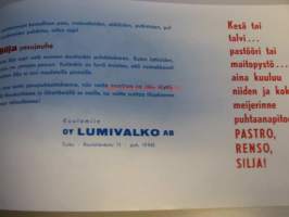 Pastro, Renso, Silja pesujauhe / Lumivalko Oy -mainos