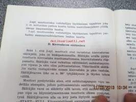 Huoltokirja Olympia dieselmoottorit  / D-75 &amp; 2D-75 / Instruktionsbok för Olympia dieselmotorer. Maamoottori huoltokirja, alkuperäinen.