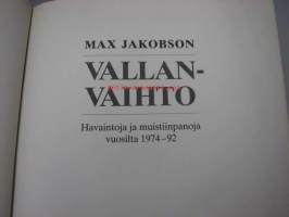 Vallanvaihto. Havaintoja ja muistiinpanoja vuosilta 1974-92