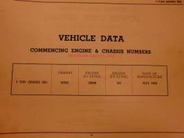 BMC - The  Austin 7 ton series 702  volume 1 service parts list - varaosakirja