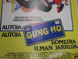 Gung Ho - autoja, autoja -elokuvajuliste, Michael Keaton, Ron Howard