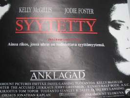 Syytetty - Anklagad -elokuvajuliste, Kelly McGillis, Jodie Foster, Jonathan Kaplan