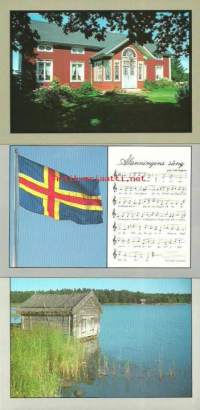 Åland - paikkakuntakortti, kulkematon 3 eril