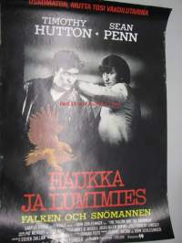 Haukka ja lumimies - Falken och snömannen -elokuvajuliste, Timothy Hutton, Sean Penn, John Schlesinger