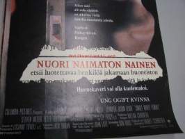 Nuori naimaton nainen - Ung ogift kvinna -elokuvajuliste, Bridget Fonda, Jennifer Jason Leigh, Barber Schroeder