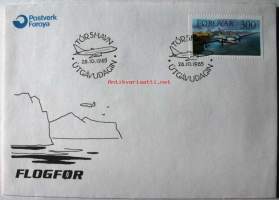 Färsaaret, FDC 28.10.1985 lentoliikenne.