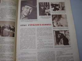 Seura 11.1. 1956 nr 2 sis. mm. seur. artikkelit / kuvat / mainokset; reportaasi poliisikoulutuksesta, Mirva Arvinen, Sandra ja Arvily, painonnostaja Eino Mäkinen
