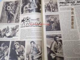 Seura 8. 6. 1949 nr 22 sis. mm. seur. artikkelit / kuvat / mainokset; Pipsu eli Maaria Eira, 30 vuotta Tarzaneita, Seppo Keinänen, uusi peli peteca, Plastex -mainos