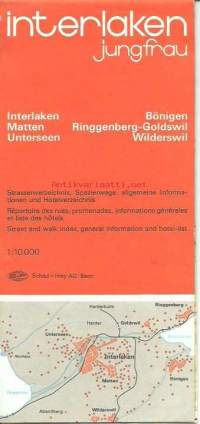 Interlaken Jungfrau  1985 kartta