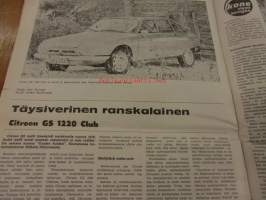 Koneviesti 1974 / 3 - 13.2.1974 sis,mm,artikkelit/kuvia.Kuormaakantava Valmet 882 K.Citroen GS 1220 Club.Puutavarareet.Homelite 350 moottorisaha.Tietoja