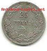 25 penniä  1894 hopeaa