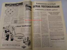 Seura 21. 9. 1949 nr 37 sis. mm. seur. artikkelit / kuvat / mainokset; urheilija Seppo Niemi, totuuksia Hollywoodista, Katriina -kahvimainos, Valmet-mainos