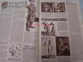 Seura 7. 9. 1949 nr 35 sis. mm. seur. artikkelit / kuvat / mainokset; kehonrakennusohjeet, dinosaurukset, Aarne Ellilä, Kupittaan savi -mainos