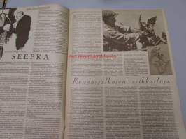 Seura 5. 5. 1948 nr 18 sis. mm. seur. artikkelit / kuvat / mainokset; Bert Trauerman -maailman parhaiten pukeutuva mies, amerikansuomea, Boy pontikkatehtaalla,