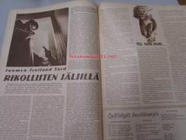Seura 26. 5. 1948 nr 21 sis. mm. seur. artikkelit / kuvat / mainokset; suomalaisten rikosetsivien kokemuksia, H.G. Wellsin elokuva, Peppiattien urheiluperhe, Lataus