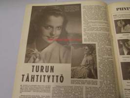 Seura 22. 9. 1948 nr 38 sis. mm. seur. artikkelit / kuvat / mainokset; näyttelijätär Eila Peitsalo, kulkutautien pääoireet, Angelo Soliman, SOK