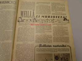 Seura 11. 2. 1948 nr 6 sis. mm. seur. artikkelit / kuvat / mainokset; Virginia O&#039;Brien -kansi, selvännäkijä Upton Sinclair, hiihtomuoti, Turkoosi -puuterimainos