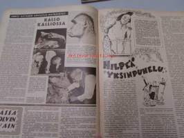 Seura 11. 2. 1948 nr 6 sis. mm. seur. artikkelit / kuvat / mainokset; Virginia O&#039;Brien -kansi, selvännäkijä Upton Sinclair, hiihtomuoti, Turkoosi -puuterimainos