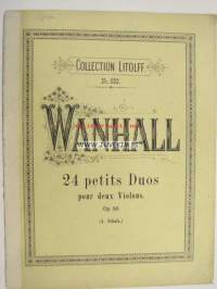 Wanhall 24 petits Duos pour deux Violons op. 56 -nuotit