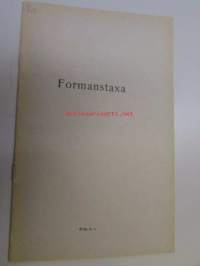 Kuorma-ajuritaksa Helsinki 1925 / Formanstaxa Helsingfors 1925