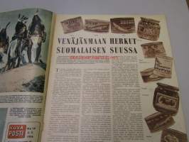 Kuvaposti 3. 5. 1956 nr 18 sis. mm. seur. artikkelit / kuvat / mainokset; Hilma Jalkasen tytöt -kansi, intiaanit, mitä koulutus maksaa, lapsialkoholismi