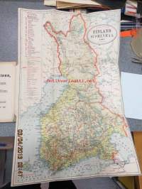 La Finlande et les finlandais par O.M. Reuter -ranskankielinen matkaopas Suomesta ja suomalaisista, karttaliite