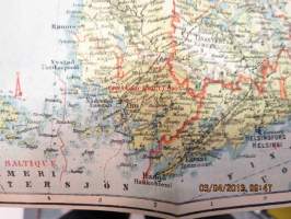 La Finlande et les finlandais par O.M. Reuter -ranskankielinen matkaopas Suomesta ja suomalaisista, karttaliite