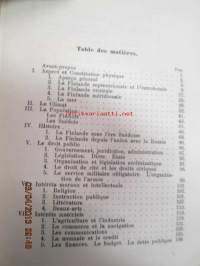 La Finlande et les finlandais par O.M. Reuter -ranskankielinen matkaopas Suomesta ja suomalaisista, karttaliite