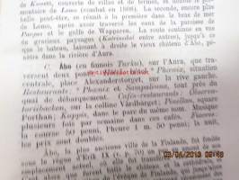 La Finlande et les finlandais par O.M. Reuter -ranskankielinen matkaopas Suomesta ja suomalaisista, karttaliite