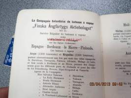 La Finlande et les finlandais par O.M. Reuter -ranskankielinen matkaopas Suomesta ja suomalaisista, karttaliite