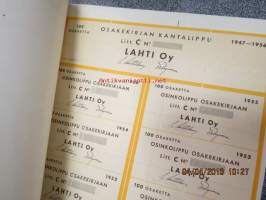 Lahti Oy, Lahti 1947, 2 000 mk -osakekirja