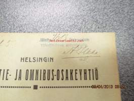Helsingin Raitiotie- ja Omnibus Osakeyhtiö johtokunnan kertomus vuodesta 1912