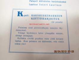 Opi leikkien palapeli K-peli kaksoiskerakkeen käyttöharjoitus - laatinut Inkeri Laurinen - kuvitus Eeli Jaatinen