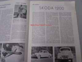Tekniikan Maailma 1954 nr 11 koeajossa Skoda 1200, kaitafilmaus II osa, koekuvaus Contaflex
