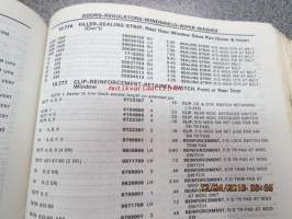Chevrolet  1976 thru 1980 Chassis and Body parts catalog -varaosanumerot ym.