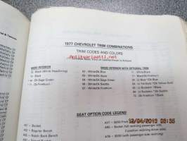 Chevrolet  1976 thru 1980 Chassis and Body parts catalog -varaosanumerot ym.