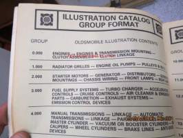 Chevrolet  1976 thru 1981 Chassis and Body parts illustration catalog -varaosaluettelo