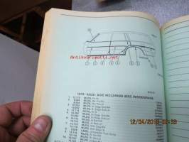 Chevrolet  1976 thru 1981 Chassis and Body parts illustration catalog -varaosaluettelo