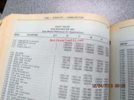 GM 1979 thru 1981Truck parts catalog - light duty models series 10 thru 35 -varaosaluettelo