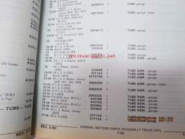 GM 1973 thru 1978 Truck parts catalog - light duty models series 10 thru 35 -varaosaluettelo
