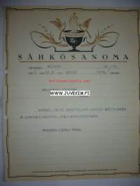 Arkkitehti Stenfors Helsinki 26.10.1936 -sähkösanoma