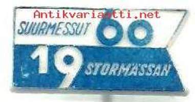 Suurmessut 1960 - neulamerkki  rintamerkki muovia