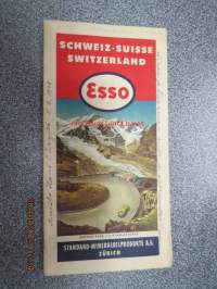 Schweitz - Suisse - Switzerland / Esso road map -tiekartta