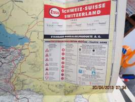 Schweitz - Suisse - Switzerland / Esso road map -tiekartta