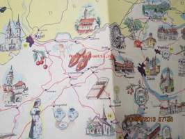 Schweitz - Suisse - Switzerland / Esso road map -tiekartta