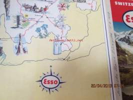 Schweitz - Suisse - Switzerland / Esso road map -tiekartta