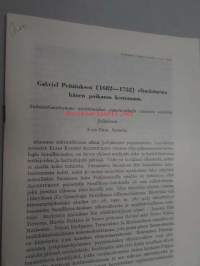 Gabriel Peitziuksen (1682-1752) elämäntarina hänen poikansa kertomana eripainos Genos 1952 nr 2-3