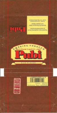 Pubi Rich Flavor -  savuketupakkakääre tupakkaetiketti tupakka