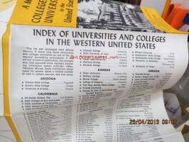 A Map of Colleges and Universities in the United States -kartta